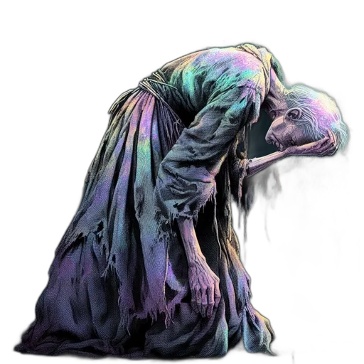 dress, jacket, creature, mask transparent PNG cut-out