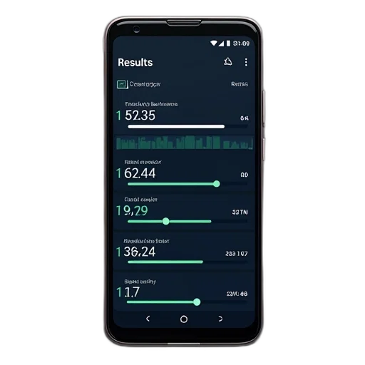 android, phone, benchmark, results transparent PNG cut-out