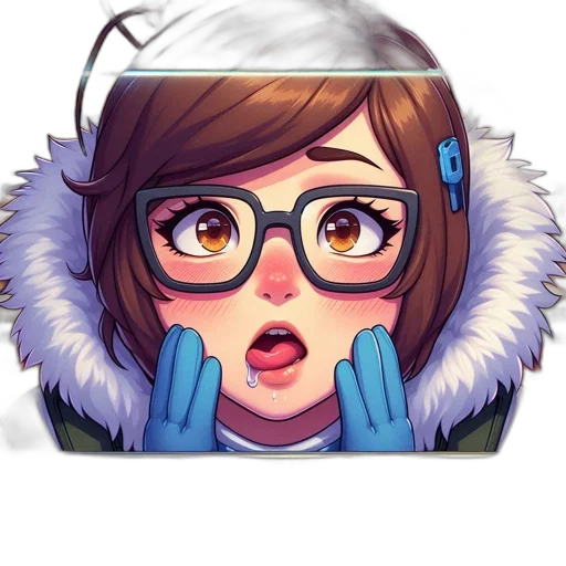 face, pixel art, anime, cartoon transparent PNG cut-out
