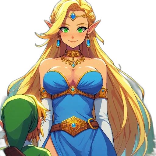 dress, crown, staff, weapon transparent PNG cut-out