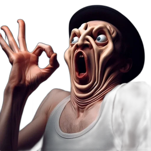 face, mask, creature, hat transparent PNG cut-out