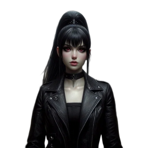 jacket, face, hair, robot transparent PNG cut-out