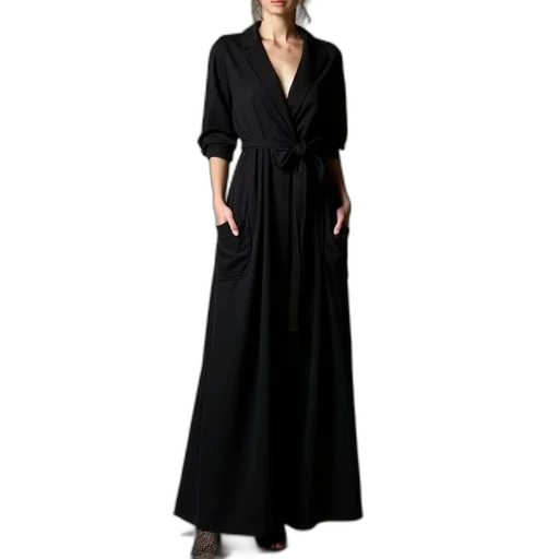 dress, dark, black, wrap transparent PNG cut-out