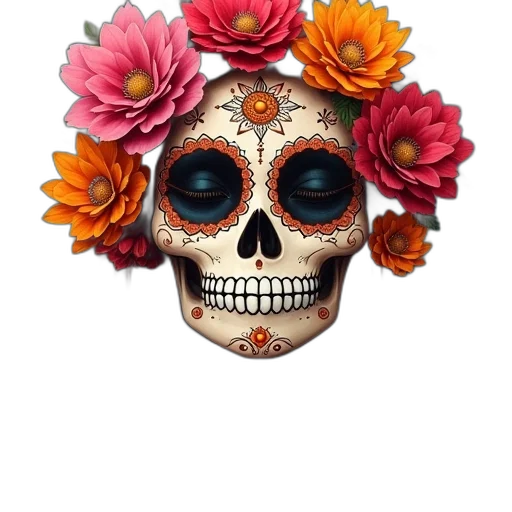 mask, flower, crown, face transparent PNG cut-out