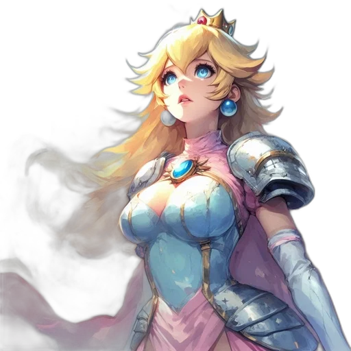 crown, dress, sword, fantasy art transparent PNG cut-out