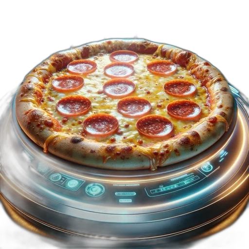 food, robot, 3d render, photorealistic transparent PNG cut-out