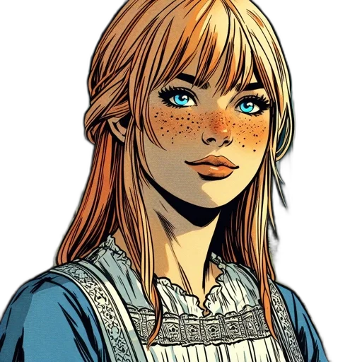 face, comic book art, concept art, fantasy art transparent PNG cut-out