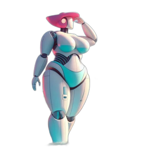 robot, dress, creature, weapon transparent PNG cut-out