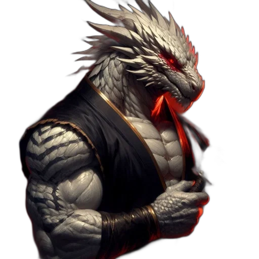 dragon, creature, animal, staff transparent PNG cut-out