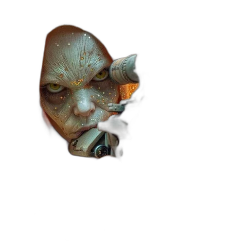 face, mask, creature, staff transparent PNG cut-out