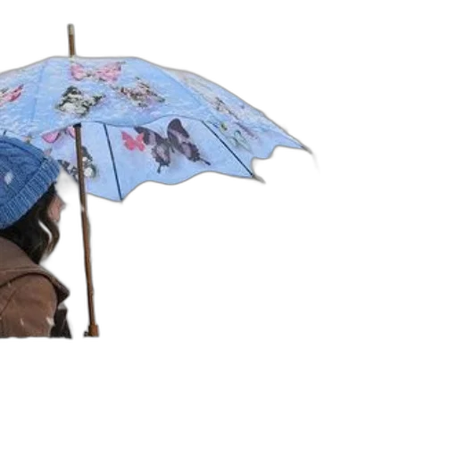 umbrella, staff, hat, jacket transparent PNG cut-out