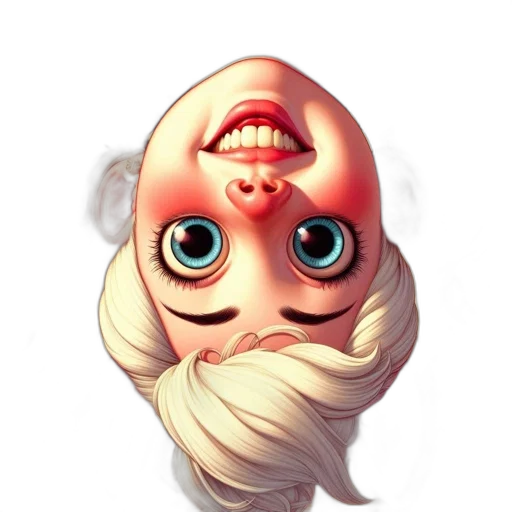 face, mask, hair, creature transparent PNG cut-out
