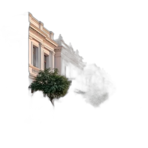 tree, building, umbrella, hair transparent PNG cut-out