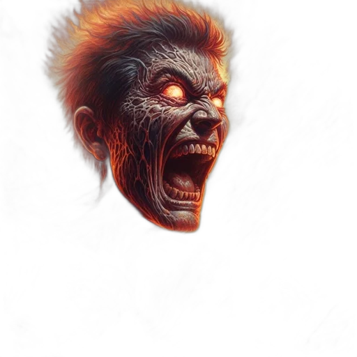face, creature, mask, hair transparent PNG cut-out