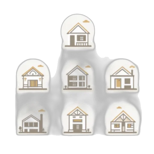 set, real, estate, icons transparent PNG cut-out