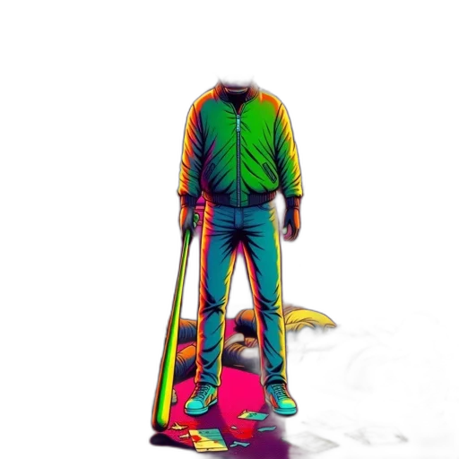 jacket, umbrella, staff, robot transparent PNG cut-out