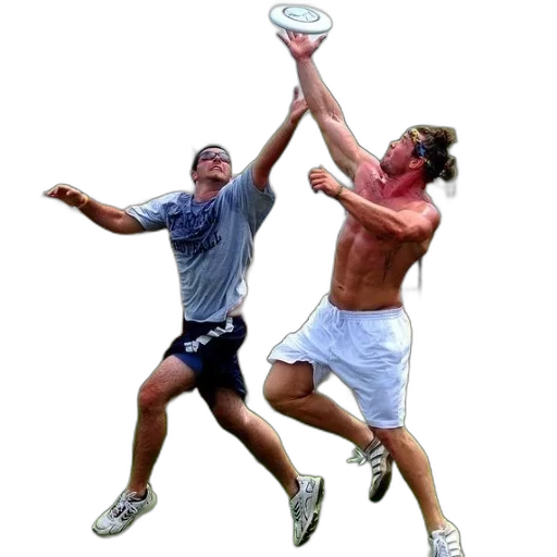two, men, jump, catch transparent PNG cut-out