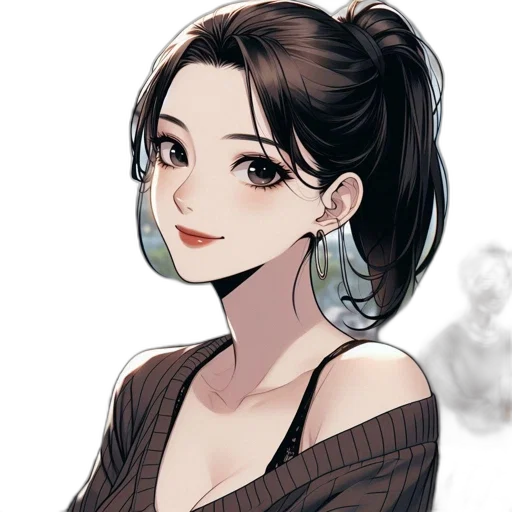 dress, staff, face, jewelry transparent PNG cut-out
