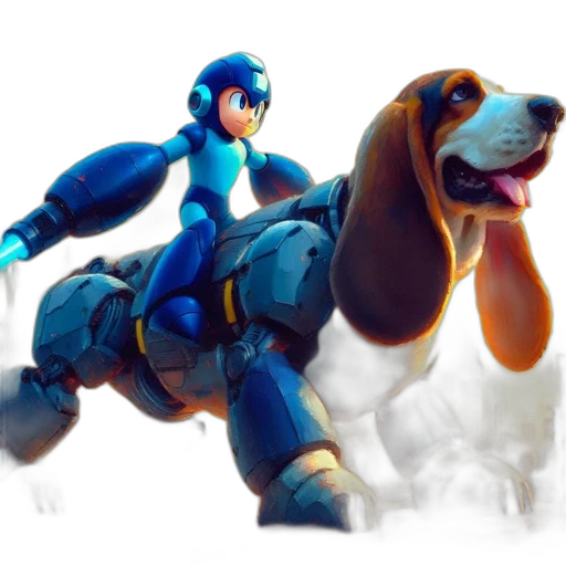 animal, robot, concept art, 3d render transparent PNG cut-out
