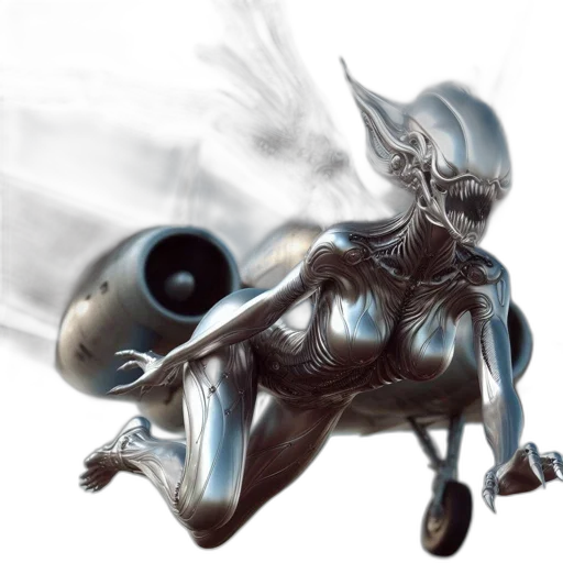 robot, creature, mask, dragon transparent PNG cut-out