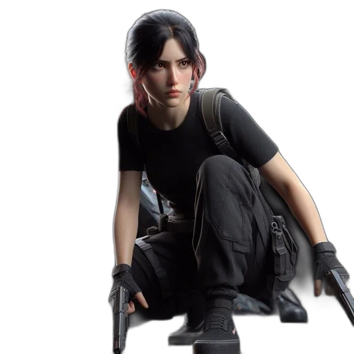 weapon, jacket, concept art, 3d render transparent PNG cut-out