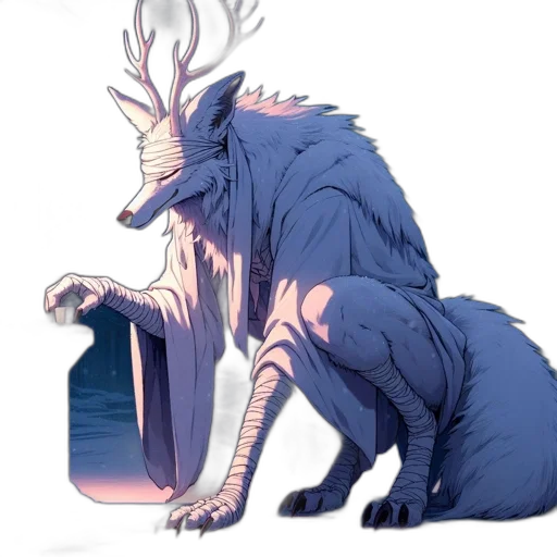 creature, animal, dragon, staff transparent PNG cut-out