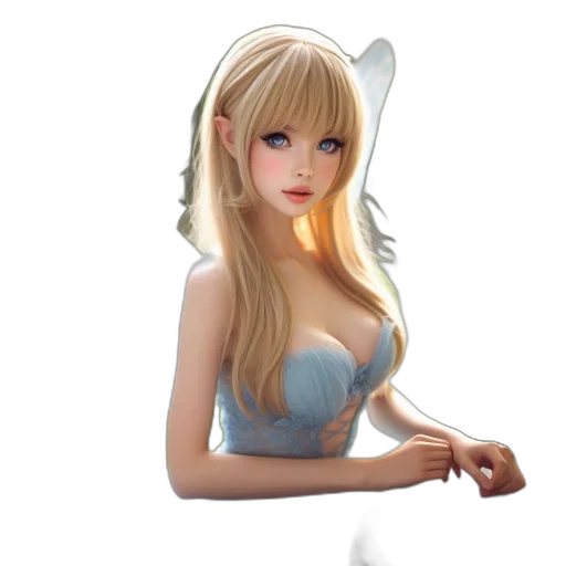 dress, 3d render, fantasy art, anime transparent PNG cut-out