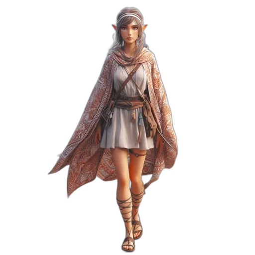 dress, sword, staff, concept art transparent PNG cut-out