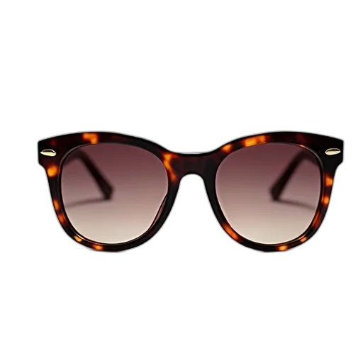 3d render, pair, sunglasses, tortoiseshell transparent PNG cut-out