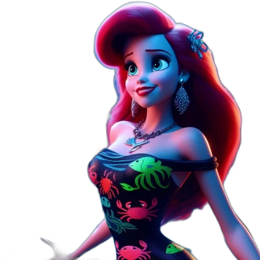 dress, 3d render, concept art, cartoon transparent PNG cut-out