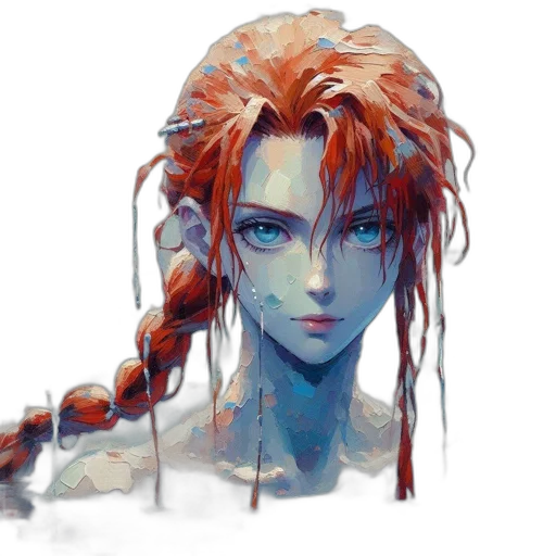 hair, face, creature, crown transparent PNG cut-out