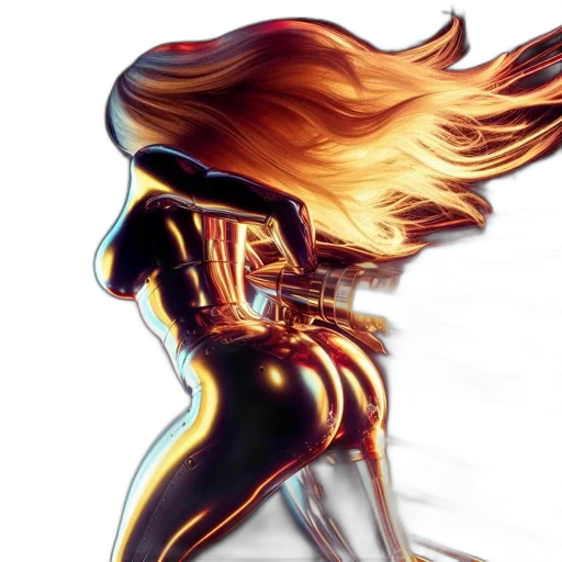 hair, concept art, comic book art, pixel art transparent PNG cut-out