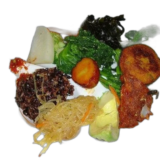 food, plate, rice, vegetables transparent PNG cut-out