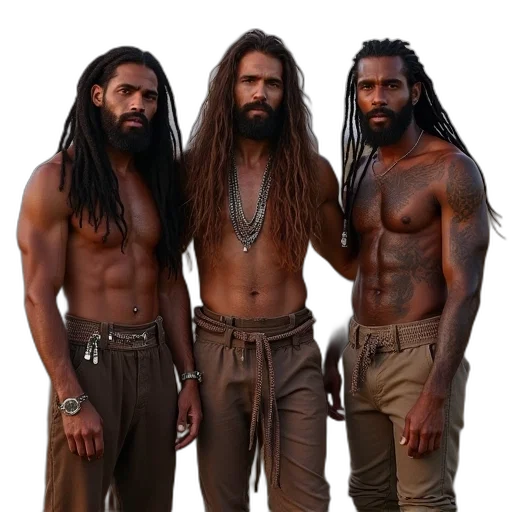 staff, hair, concept art, three transparent PNG cut-out