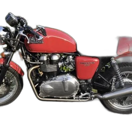 photorealistic, red, triumph, motorcycle transparent PNG cut-out