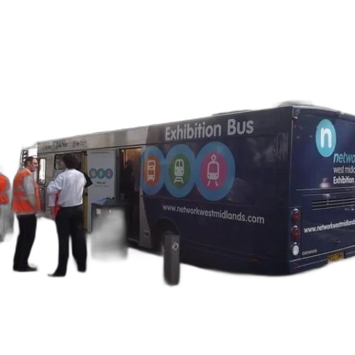 blue, exhibition, bus, website transparent PNG cut-out