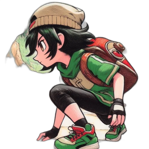hat, jacket, weapon, shoes transparent PNG cut-out