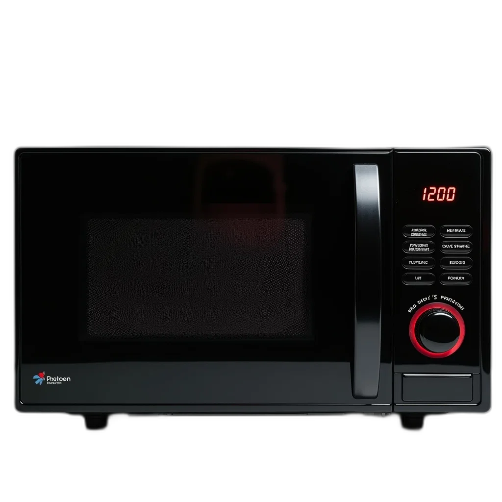 3d render, black, microwave, digital transparent PNG cut-out
