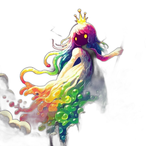 crown, dress, creature, hair transparent PNG cut-out