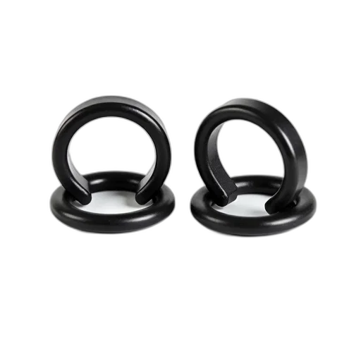 jewelry, two, identical, black transparent PNG cut-out
