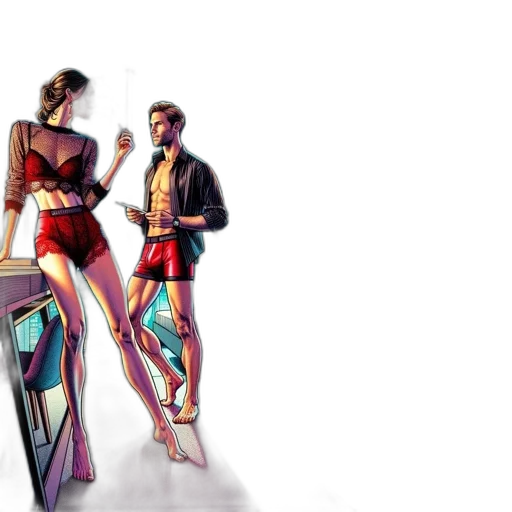 jacket, dress, concept art, 3d render transparent PNG cut-out