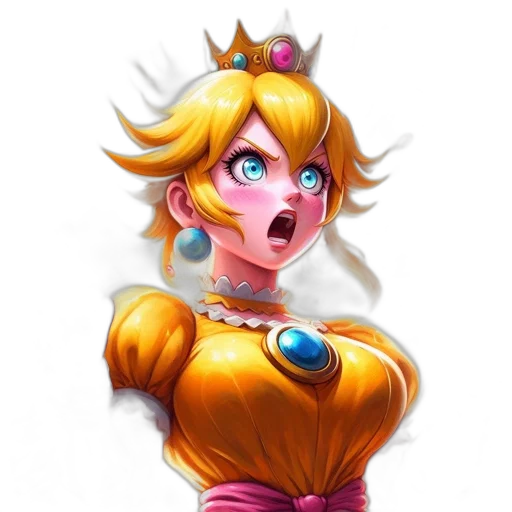 crown, dress, staff, face transparent PNG cut-out