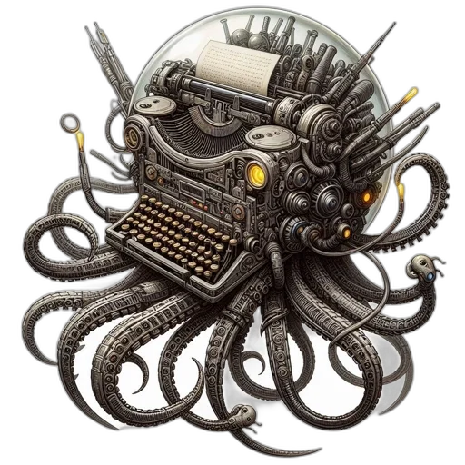 robot, creature, staff, concept art transparent PNG cut-out