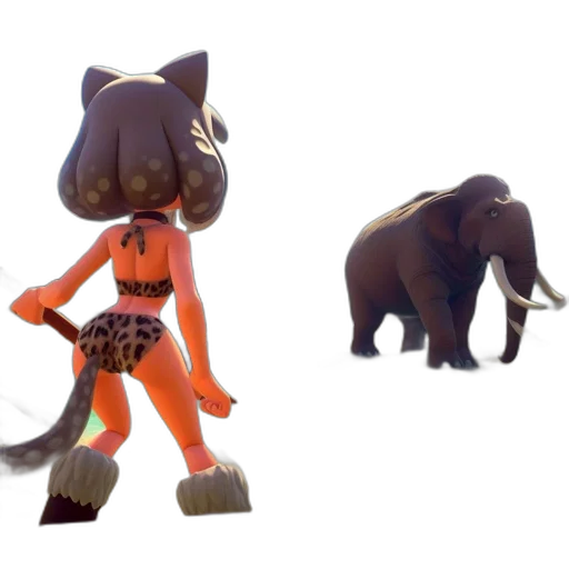animal, creature, 3d render, concept art transparent PNG cut-out