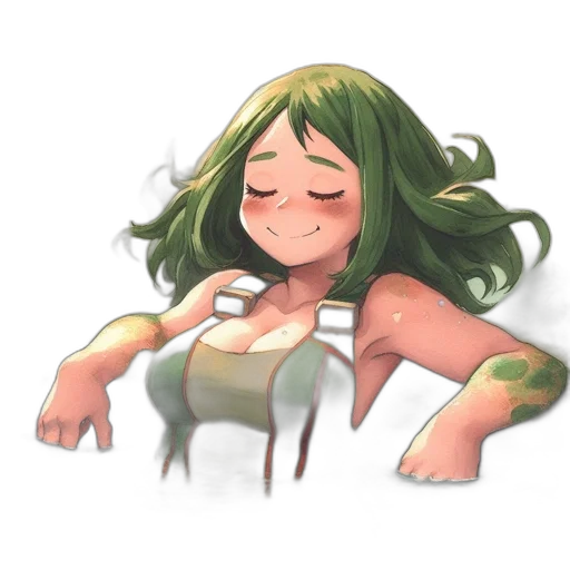 creature, dress, hair, mask transparent PNG cut-out