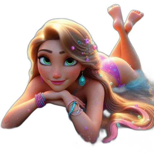 jewelry, dress, cartoon, 3d render transparent PNG cut-out