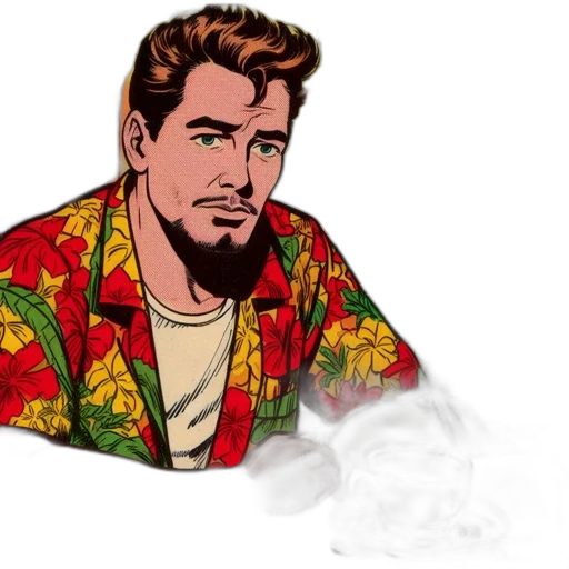 jacket, comic book art, cartoon, concept art transparent PNG cut-out