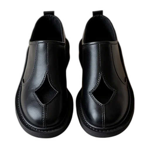 shoes, 3d render, black, peepies transparent PNG cut-out