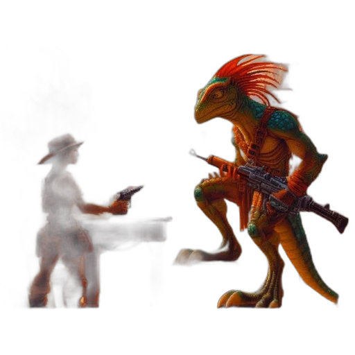 dragon, creature, staff, animal transparent PNG cut-out
