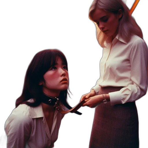 staff, jewelry, hair, jacket transparent PNG cut-out